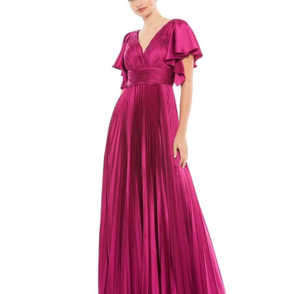 Mac Duggal Fuchsia Maxi Dress